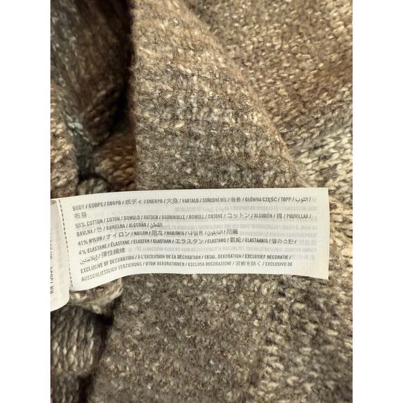 Abercrombie & Fitch Men's Oatmeal & Gray Oversized Fuzzy Soft Sweater Size Large - Picture 8 of 8